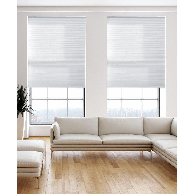 Symple Stuff Light Filtering Pure White Cellular Shade & Reviews Wayfair